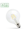 E27 8W LED globe lamp - Kooldraad, helder, Ø12,5 cm