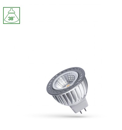 MR16 LED 12V 4W - COB, 38deg, Varm Hvid, med glas, Spectrum