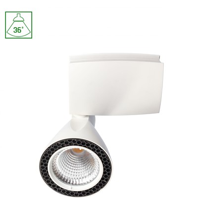 30W LED skenspot - vit, 6000K (Kallvit)