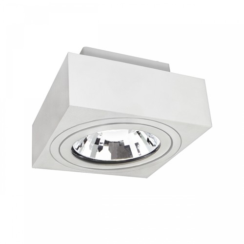 AR111 GU10 opbouwspot, wit - Vierkant, verstelbaar, 14,5 x 14,5 x 8,5 cm, zonder lichtbron