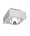 AR111 GU10 opbouwspot, wit - Vierkant, verstelbaar, 14,5 x 14,5 x 8,5 cm, zonder lichtbron