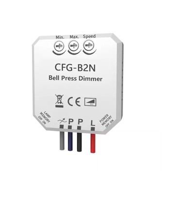 Inline LED Inbouw Dimmer - Push dim, Correspondentie, Geheugen, 200W