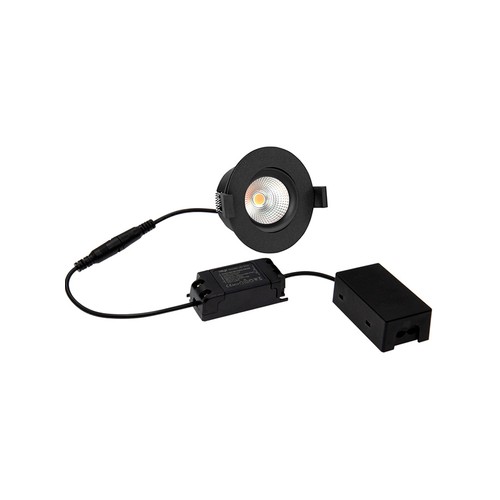 Spot LED encastrable HiluX D3 Tilt360 RA97 - 2700K, Noir