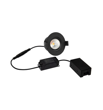 D3 Tilt360 Full Spectrum LED indbygningsspot RA97 - 3000K, Sort