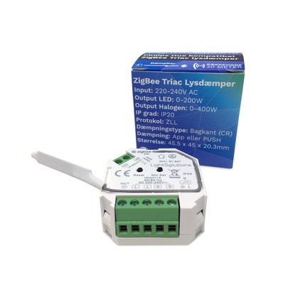 Mini ZigBee Triac Dimmer - 200W, Push dimmer