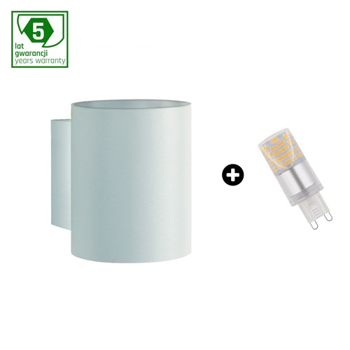 Set: Tube Squalla G9 + Ampoule LED 4W - 6000K (Blanc froid)