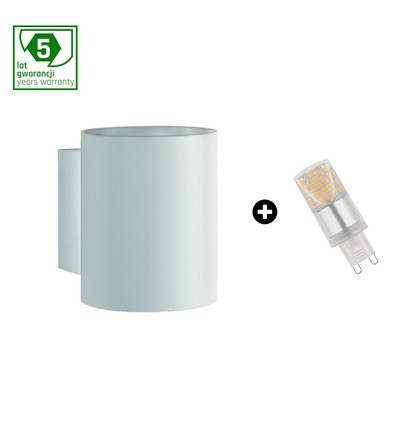 Set: Tube Squalla G9 + Ampoule LED 4W - 6000K (Blanc froid)