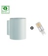 Set: Tube Squalla G9 + Ampoule LED 4W - 6000K (Blanc froid)