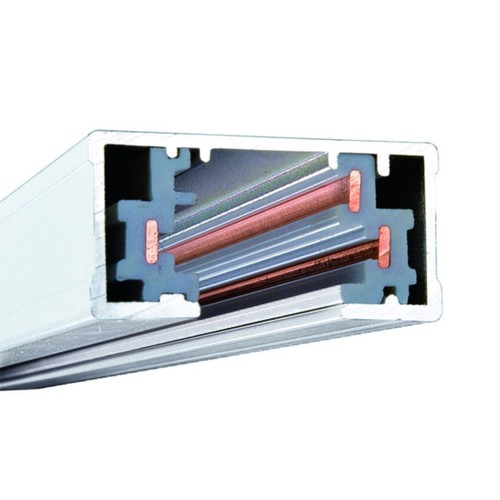 2m 1-fase spanningsrail - Wit