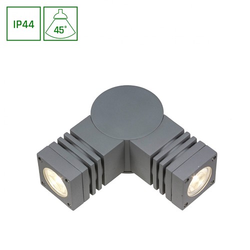 TORRE 3,6W 2x1LED Cree 45° Op+Latéral IP44 Blanc Froid - Monté au Mur