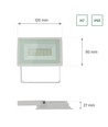 20W LED projektør - 2050lm, IP65, 6000K, kold hvid, udendørs