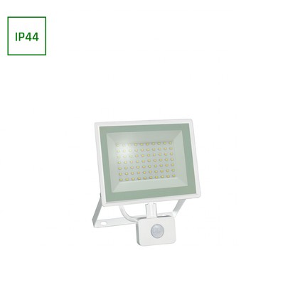 50W Noctis Lux 3 LED breedstraler met sensor - 4000K, IP44, wit, buiten