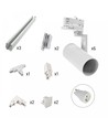Kit de 6 spots sur rail Madara Mini II - triphasé, blanc
