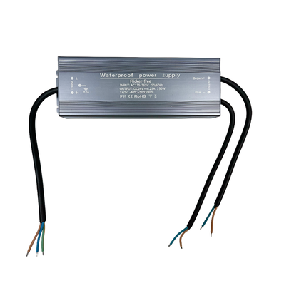 150W / 24V DC strömförsörjning - 6.25A, IP67, flimmerfri