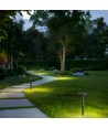 Lampe solaire de jardin 1W avec piquet CCT - 3 couleurs, hauteur réglable, IP65, noir