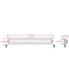 Barre LED Combo 200W - Homologuée E, double feu de position, phare de travail