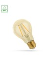 Ampoule LED E27 4,9W - A60, filament, verre ambré, blanc extra chaud