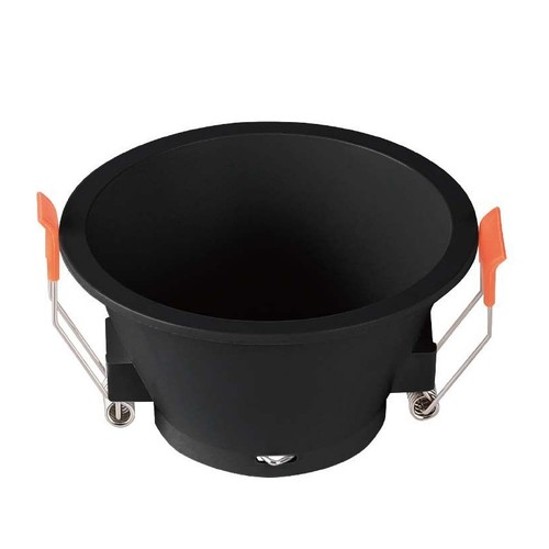 Downlight MR16 ou GU10, anti-éblouissement - Sans source lumineuse, noir, Découpe : Ø8,3 cm, Dimensions : Ø9,3 cm