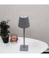 Oplaadbare LED tafellamp Binnen/buiten - Grijs, touch dimbaar, CCT, IP54 buiten