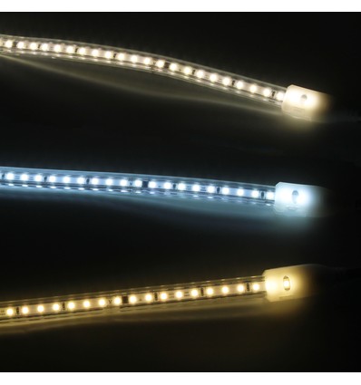 5m 10W/m vanntett LED-strip (Type X-2) - 230V, IP67, 1300lm/m, kan klippes for hver 10cm, opptil 100m