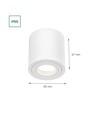CHLOE GU10 Rond - IP65, Blanc, sans source lumineuse