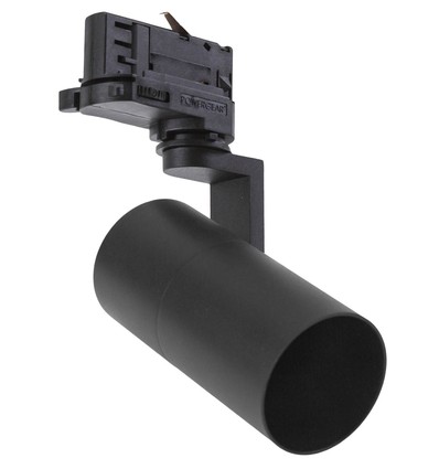 3-faset GU10 MADARA Mini II skinnespot - Sort, 3 kretser, uten lyskilde