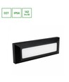 6W Encanta CCT LED fasadelampe - 142lm/W, IP54, sort, 3-i-1 CCT, utendørs vegglampe