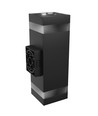 18W Torre ring væglampe - IP54 udendørs, CCT, firkantet, 3 lyskulører, sort, op/ned, inkl. lyskilde