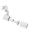 Spot sur rail triphasé GU10 Madara Mini II - Sans source lumineuse, Blanc, 3 circuits