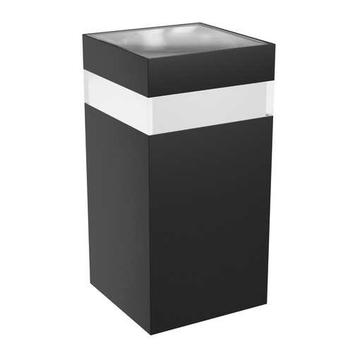 9W Torre ring wandlamp - IP54 buiten, CCT, vierkant, 3 lichtkleuren, zwart, incl. lichtbron