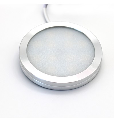 Ø6cm Sono60 meubelspot RA92 - 12V DC, Afmetingen: Ø6 cm, opbouw, kastverlichting, geborsteld staal