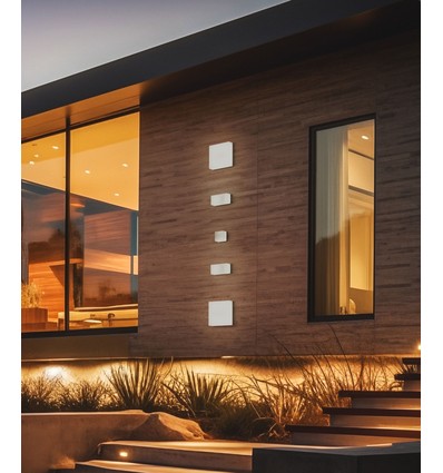 5W CCT vägglampa - IP54 utomhus, 10x10cm