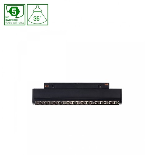 Spot sur rail LED 7W SHIFT, 48V - RA90, 3000K, 35 degrés, ajustable, noir