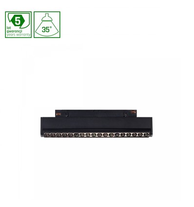 7W SHIFT LED skinnespot, 48V - RA90, 3000K, 35 grader, justerbar, sort