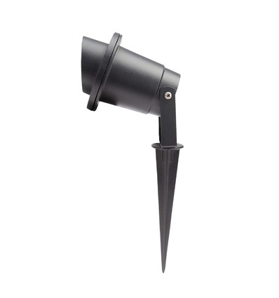 FLORI GU10 - Aluminium, angle réglable, IP65, 98x180mm, piquet noir, sans source lumineuse