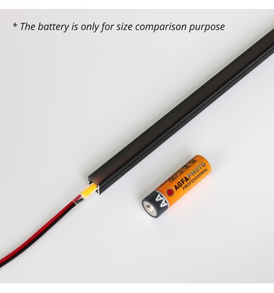 Éclairage 120cm pour panneau acoustique, noir - Kit complet avec profilé alu et ruban LED COB