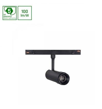 5W SHIFT SPOT ZOOM S pour système de rail 48V - 3000K, RA90, angle 20-60°, Ø3,5 x 8 cm