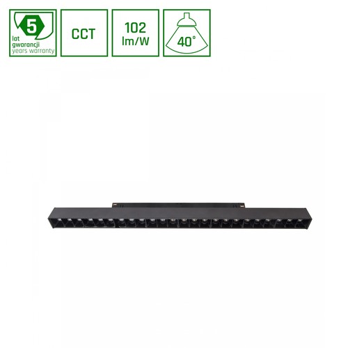 22W SMART GRID S LED skenspot för System Shift - CCT, 2250lm, 102lm/W, 44cm, svart skensystem