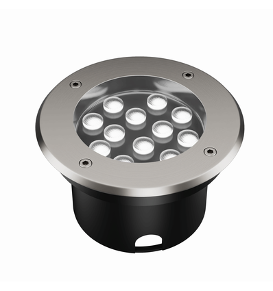 Spot encastrable LEDlife - 12W, rond, acier inoxydable, 24V AC/DC