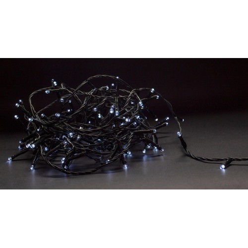 Outlet: 4 m ijskristal koud wit LED-lichtsnoer - 180 LED, IP44 buiten, 230V