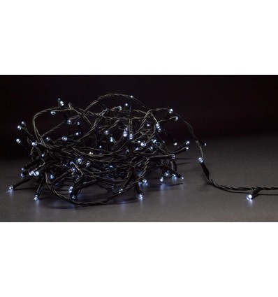 Outlet : Guirlande lumineuse LED 4 m cristaux de glace blanc froid - 180 LED, IP44 extérieur, 230V