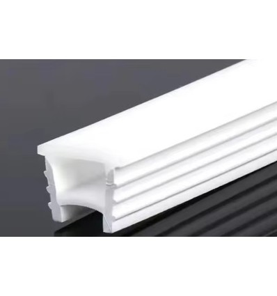 Profilé silicone 13x11 à encastrer - Par mètre, perçage 10x10mm, compatible ruban LED 5-8mm