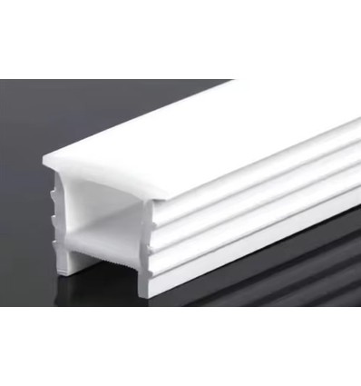 Siliconenprofiel 18x13 voor infrezen - Per meter, gatmaat 14x14mm, geschikt voor 8-10mm brede LED strip