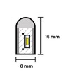 9W pr. meter Varm hvid 8x16 CLIP-ON Neon Flex LED - 230V, IP67