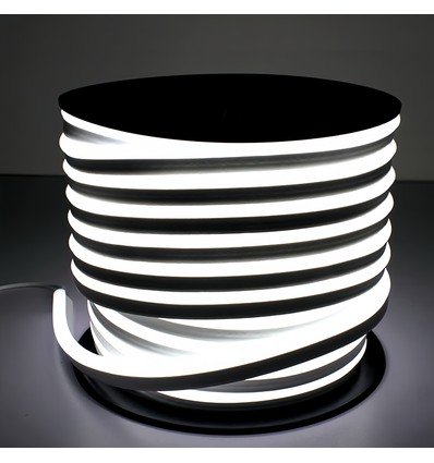 Neutre blanc 8x16 CLIP-ON Neon Flex LED - 9W par mètre, IP67, 230V