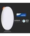 Panneau LED encastrable 12W Ø12cm - Puce LED Samsung, Découpe : Ø7,5 cm, Dimensions : Ø12 cm