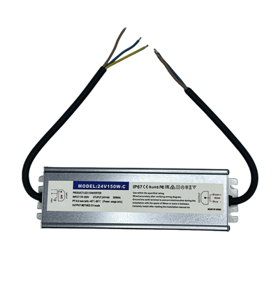 150W / 24V DC voeding - 6.25A, IP67 waterdicht