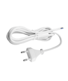 Câble d'alimentation 150cm, 250V - IP20 intérieur, Blanc, Fiche Euro et fils dénudés, 6A