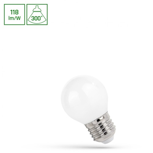 Ampoule LED E27 5,5W Sphérique - G45, 650lm, 4000K, blanc neutre