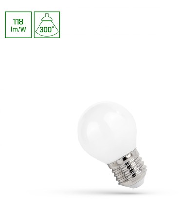 E27 5,5W LED kronepære - G45, 650lm, 4000K, nøytral hvit